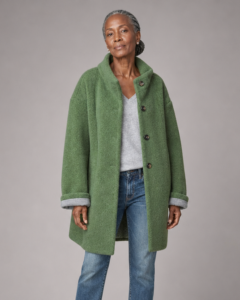 Eleanor | Longline Hooded Button-Front Coat