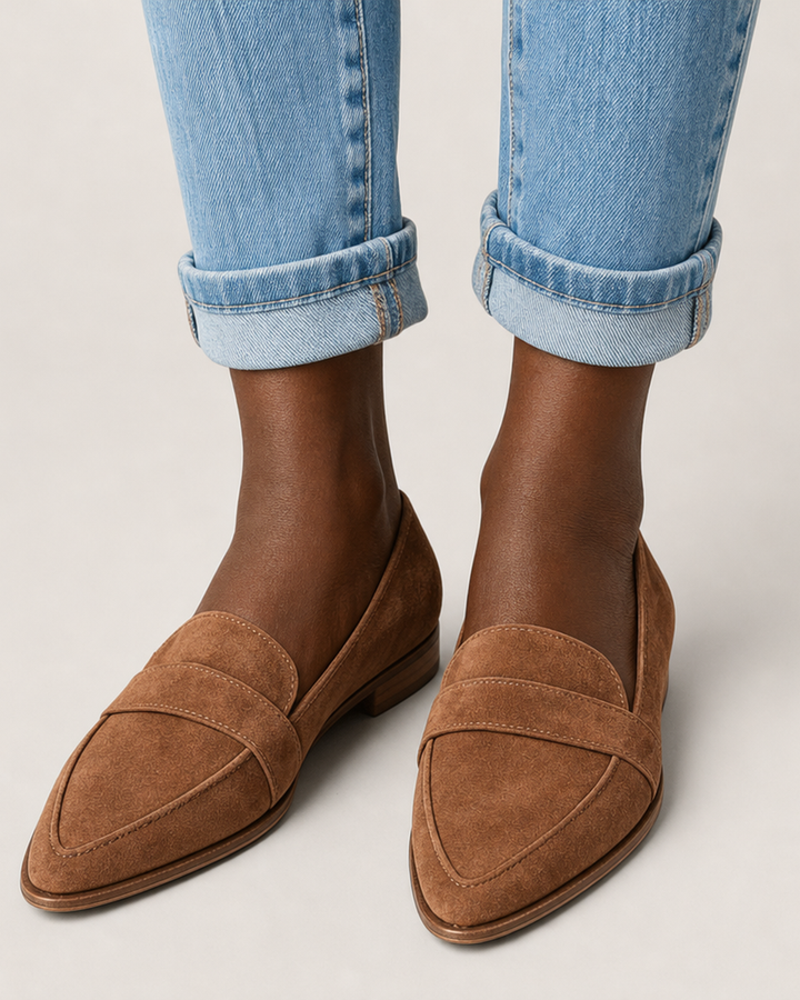 Eleanor | Soft Suede Flat Loafers