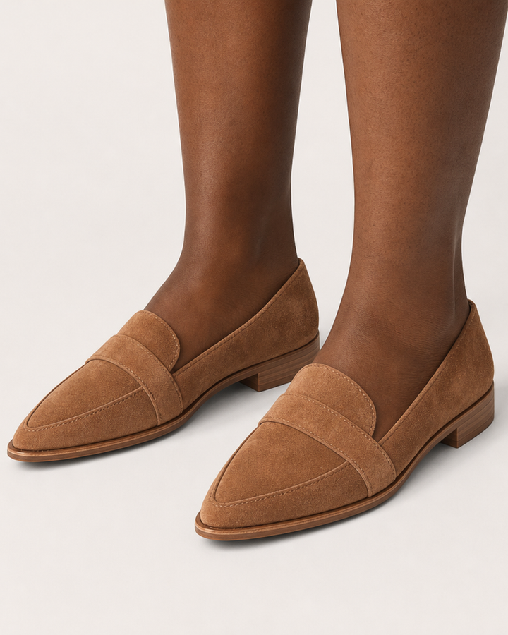 Eleanor | Soft Suede Flat Loafers