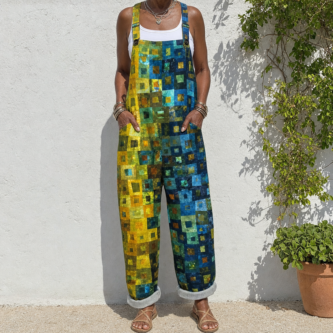 Andiswa | Mosaic Print Overalls