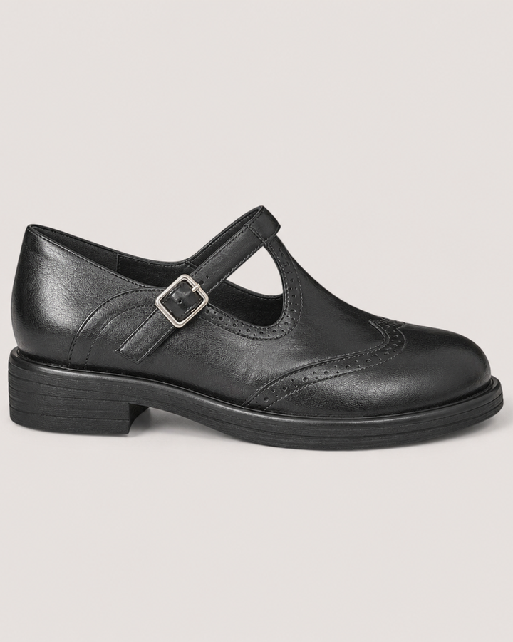 Albertha | Comfort Strap Low Heel Flats