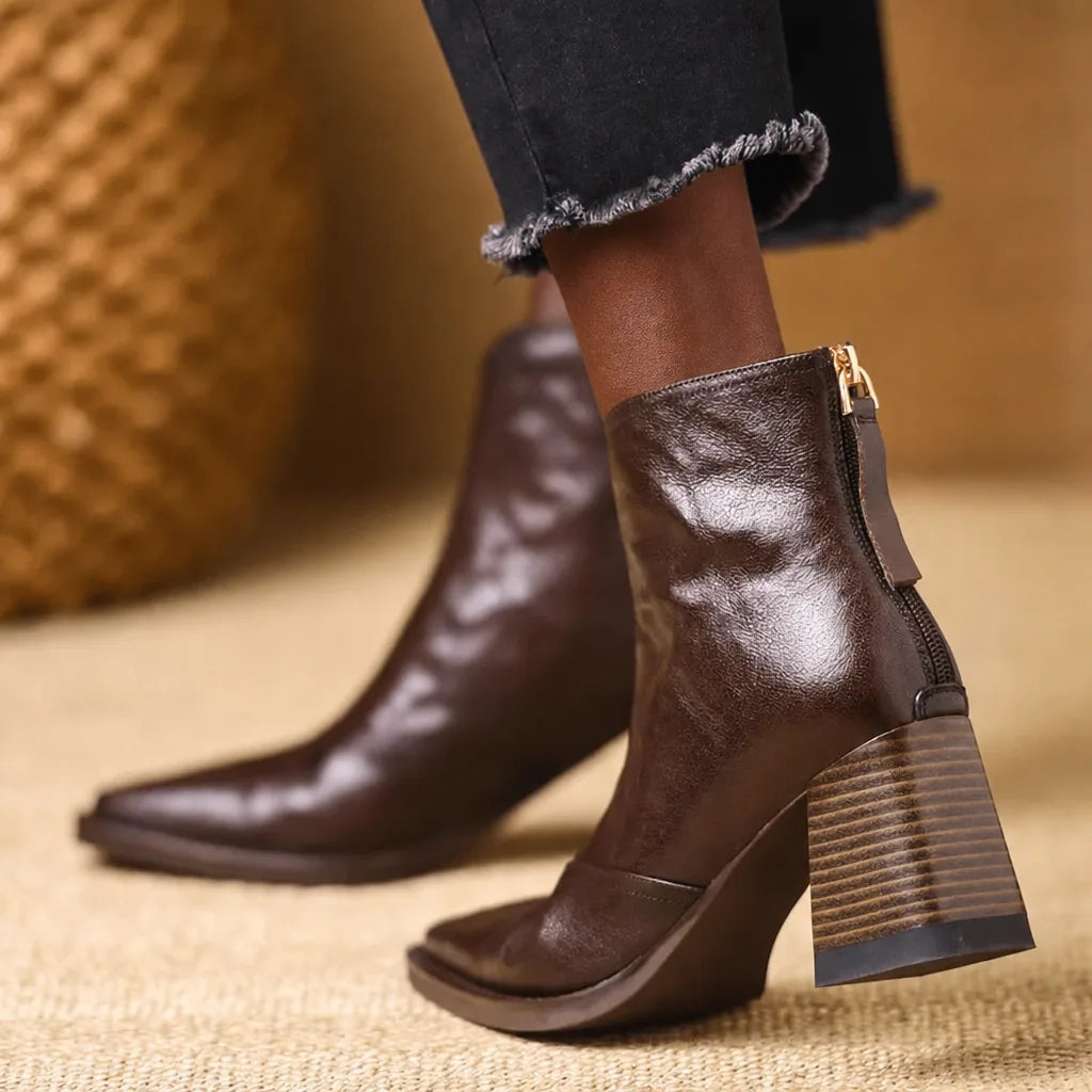 Khady | Leather Ankle Boots