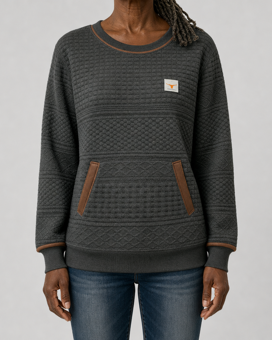 Etta | Textured Colorblock Sweatshirt