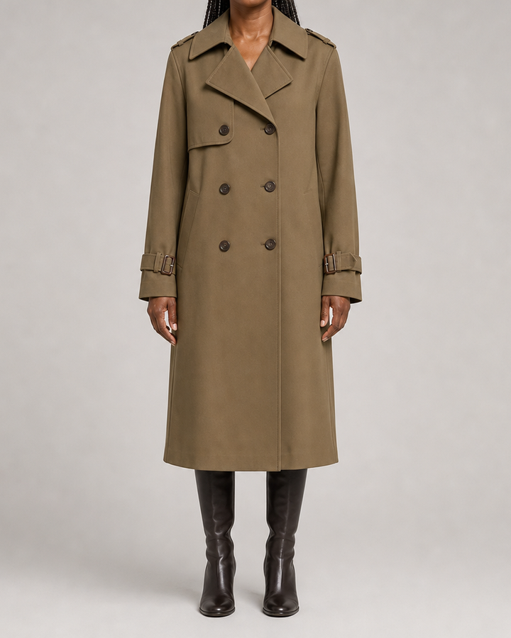 Eugenia | Cropped Double-Breasted Trench Coat