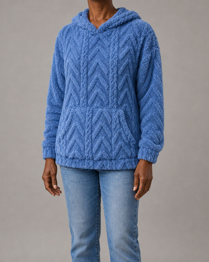 Evelyn | Cozy Textured Fleece Hoodie