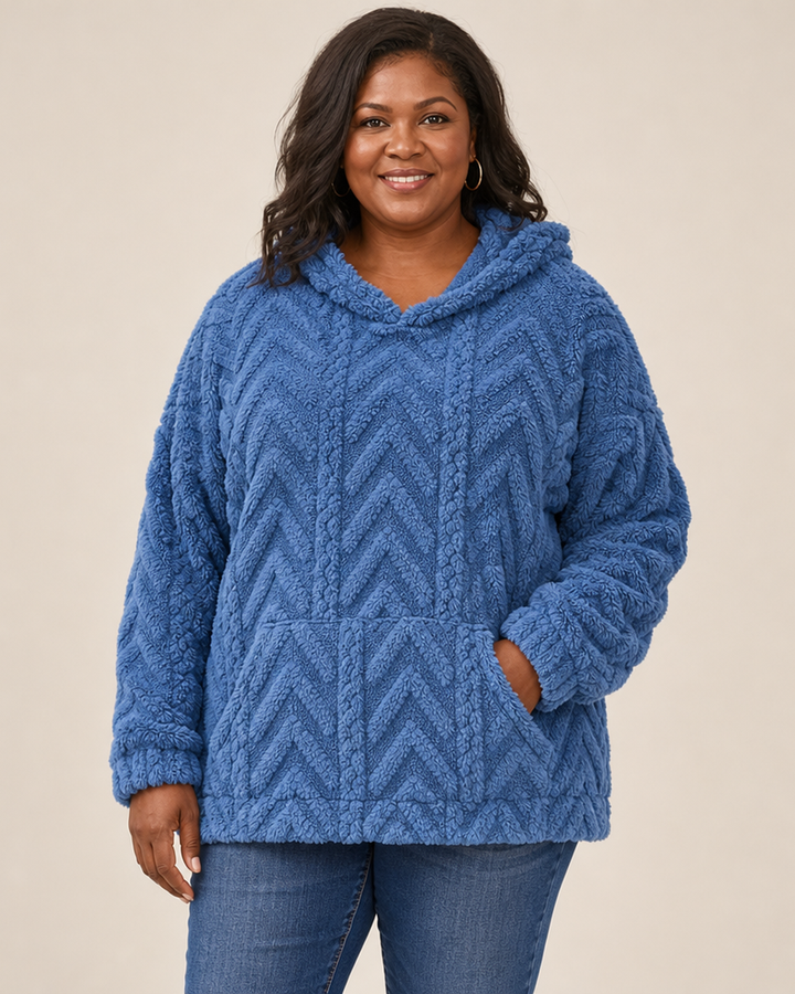Evelyn | Cozy Textured Fleece Hoodie