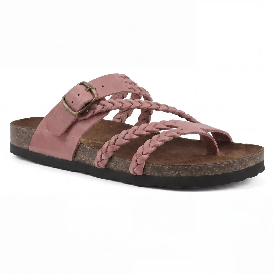Everett | Braided Comfort Sandals — Antique Pink