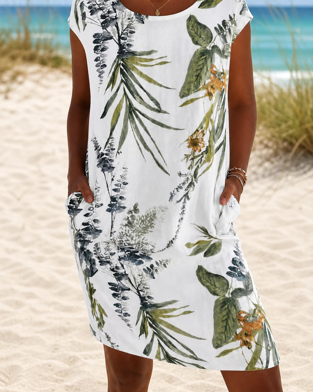 Marnie | Botanical Print Summer Dress