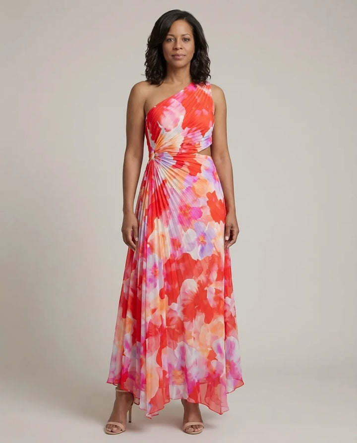 Clara | Vibrant Tropical Evening Dress
