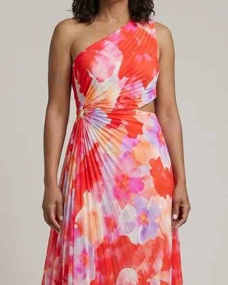 Clara | Vibrant Tropical Evening Dress