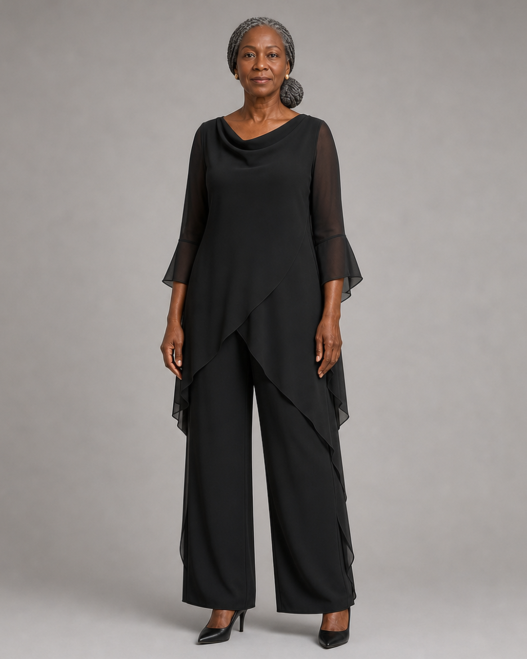Flowing Chiffon Wedding Guest Pant Set