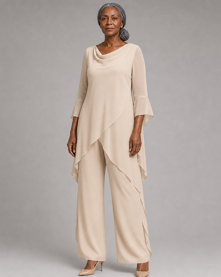 Flowing Chiffon Wedding Guest Pant Set
