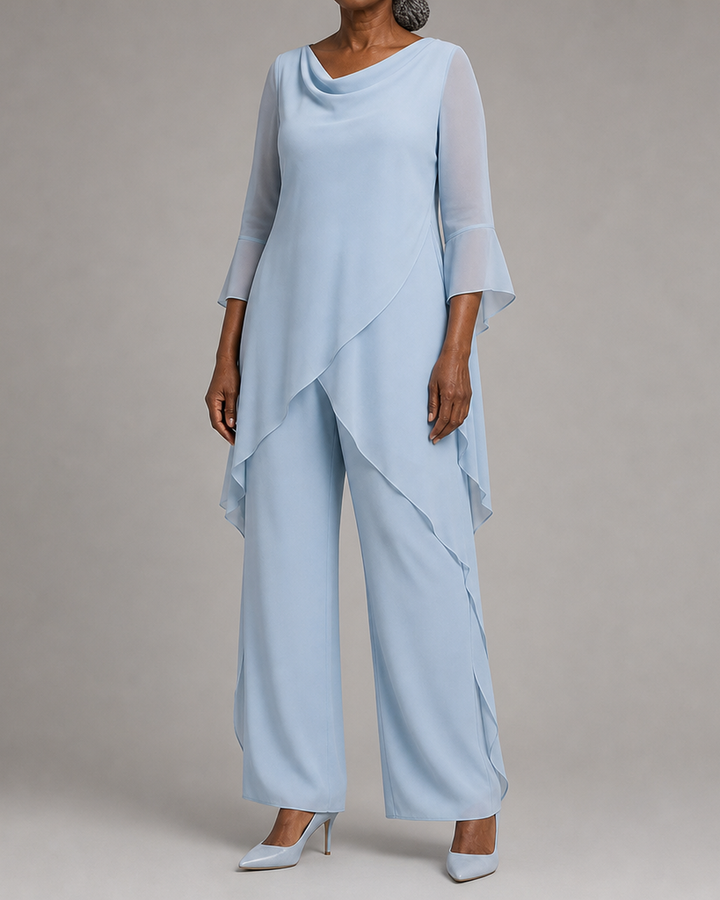 Flowing | Chiffon Wedding Guest Pant Set