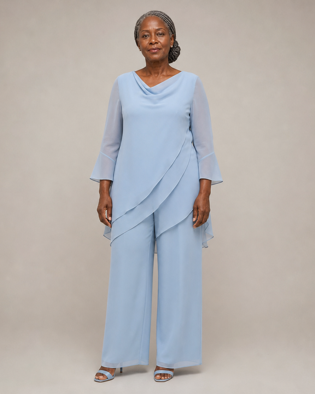 Flowing Chiffon Wedding Guest Pant Set