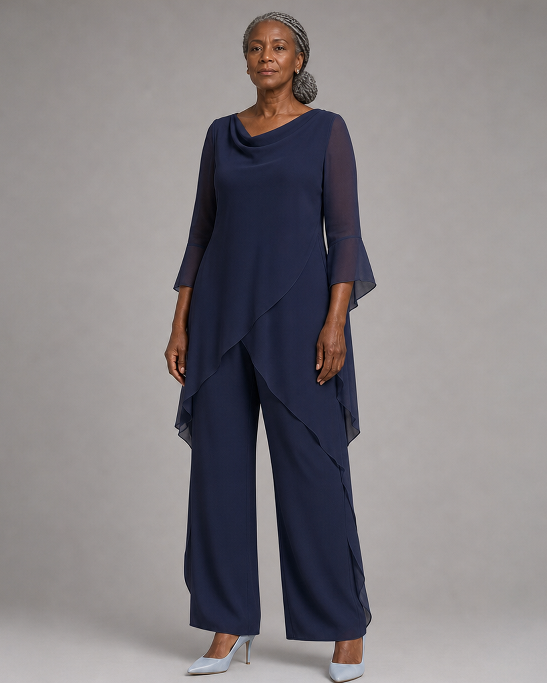Flowing Chiffon Wedding Guest Pant Set