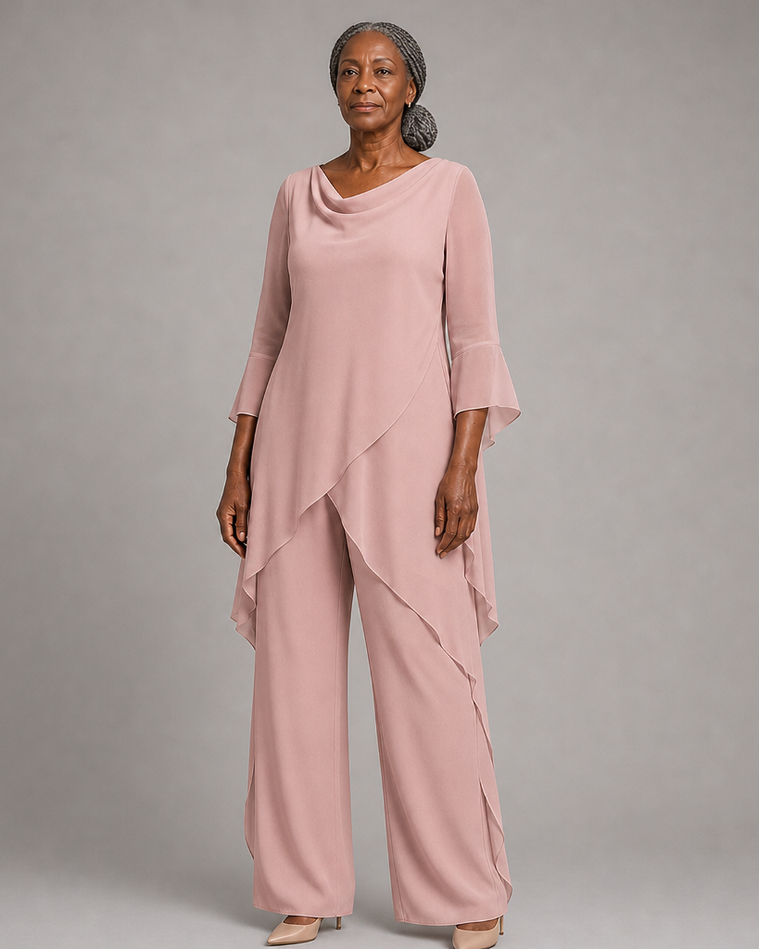 Flowing Chiffon Wedding Guest Pant Set