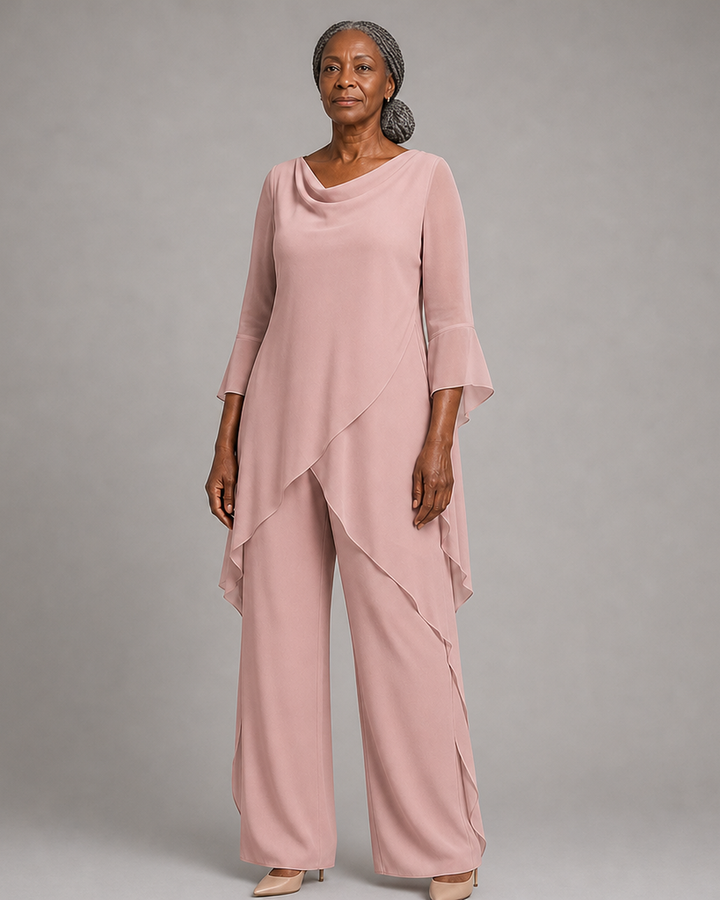 Flowing Chiffon Wedding Guest Pant Set