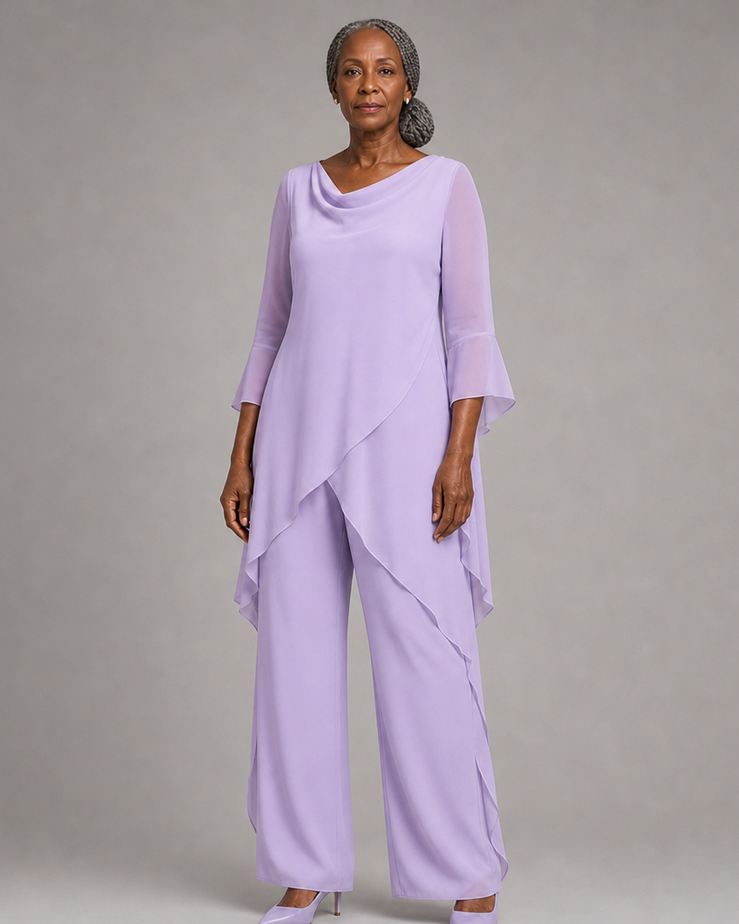 Flowing Chiffon Wedding Guest Pant Set