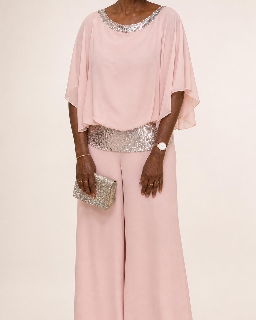Thioro | Embellished Wide-leg Two-piece Set