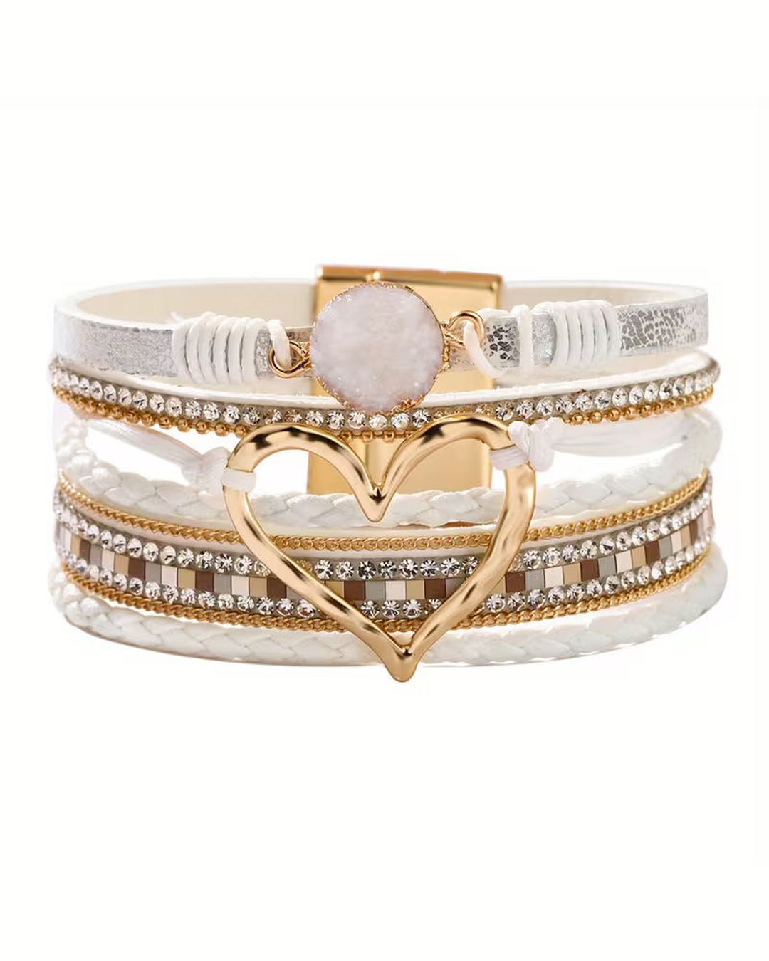 Ezinne | Multi-layer Heart Leather Bracelet