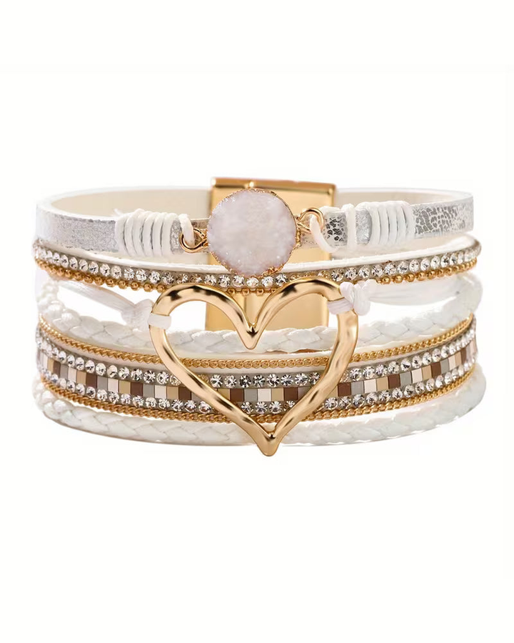 Ezinne | Multi-layer Heart Leather Bracelet