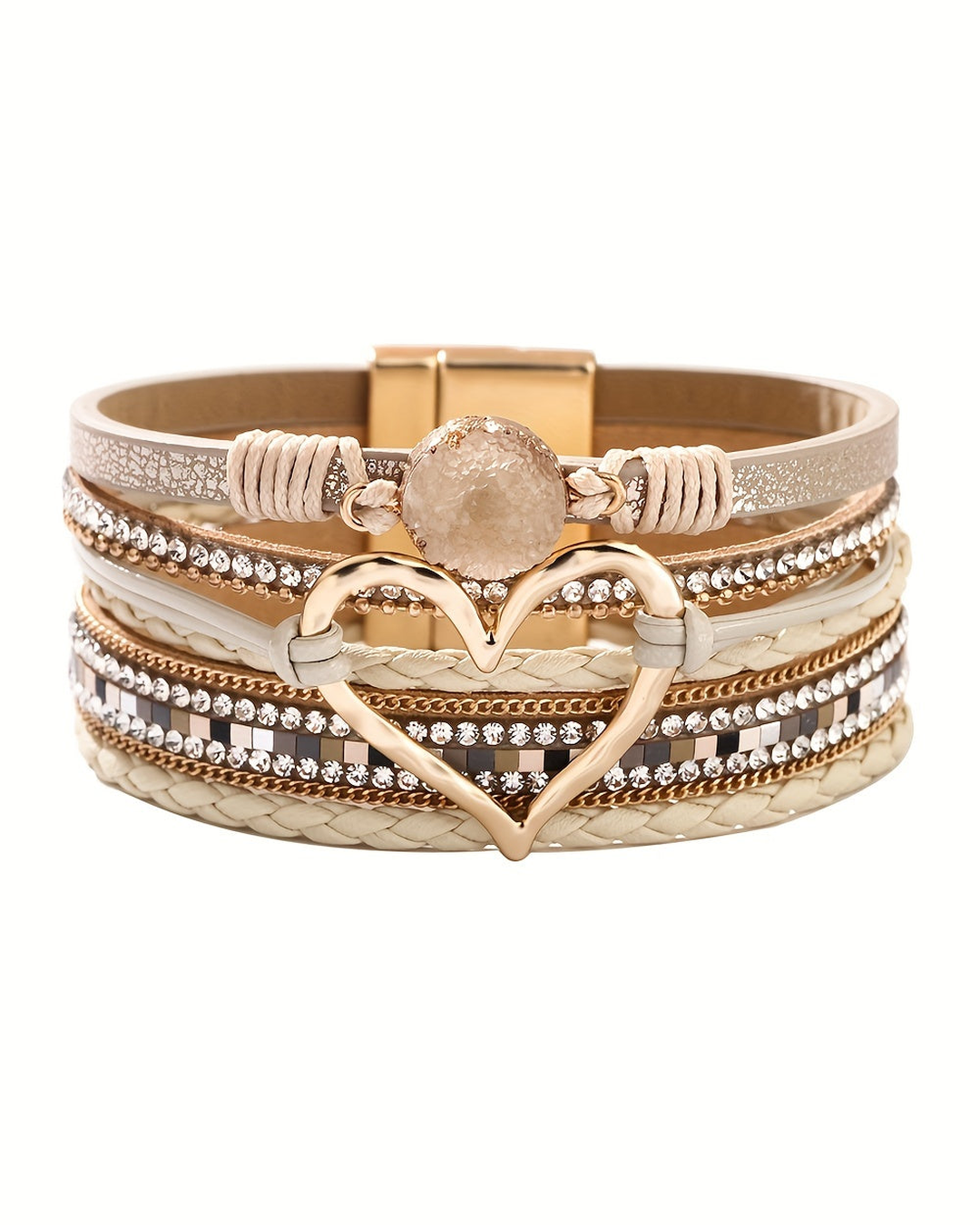 Ezinne | Multi-layer Heart Leather Bracelet