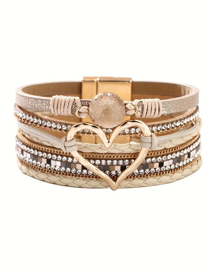 Ezinne | Multi-layer Heart Leather Bracelet