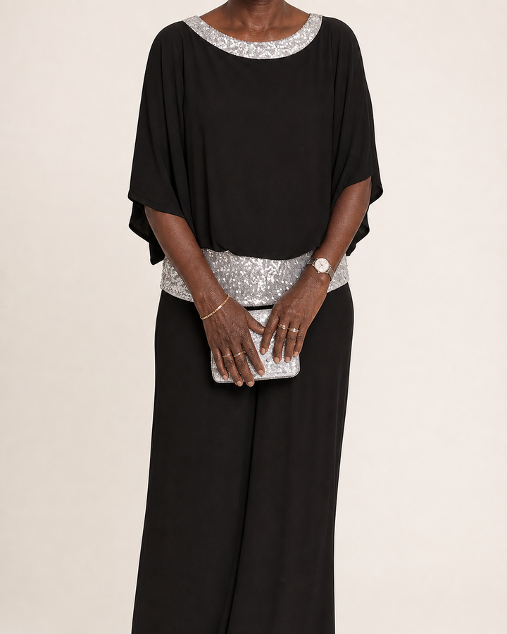Thioro | Embellished Wide-leg Two-piece Set