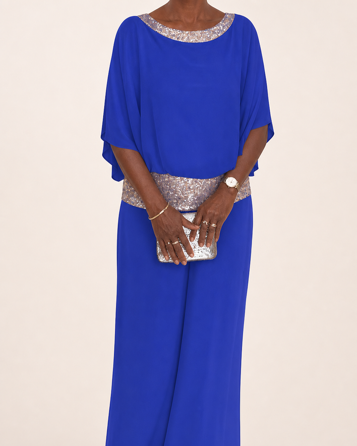 Thioro | Embellished Wide-leg Two-piece Set