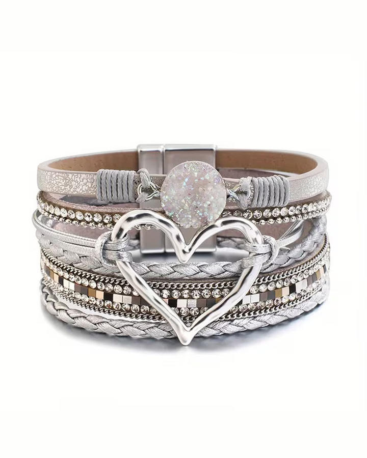 Ezinne | Multi-layer Heart Leather Bracelet
