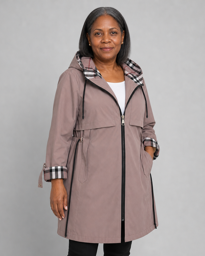 Yvonne | Hooded Zip Coat