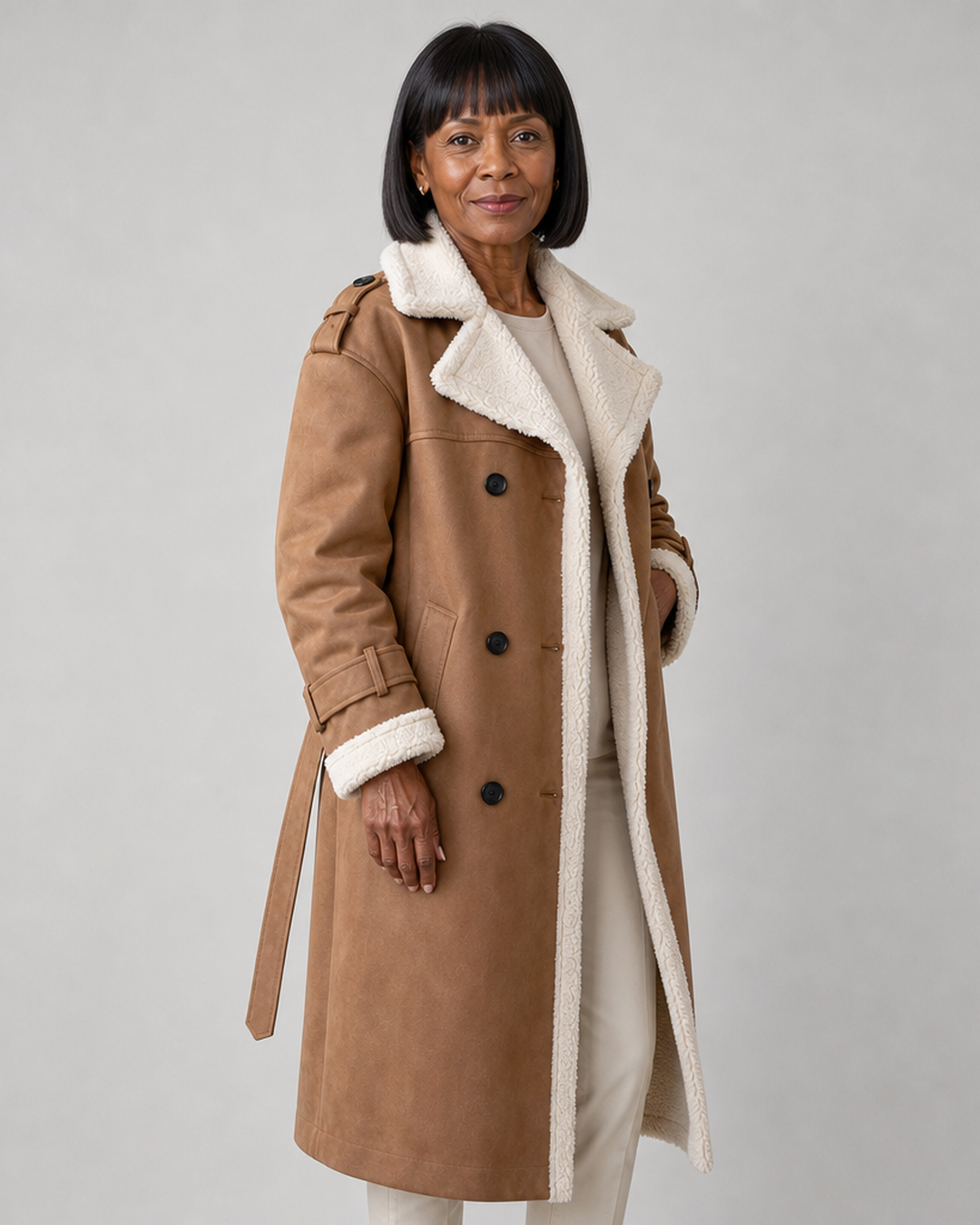 Yvette | Teddy-lined Trench Coat
