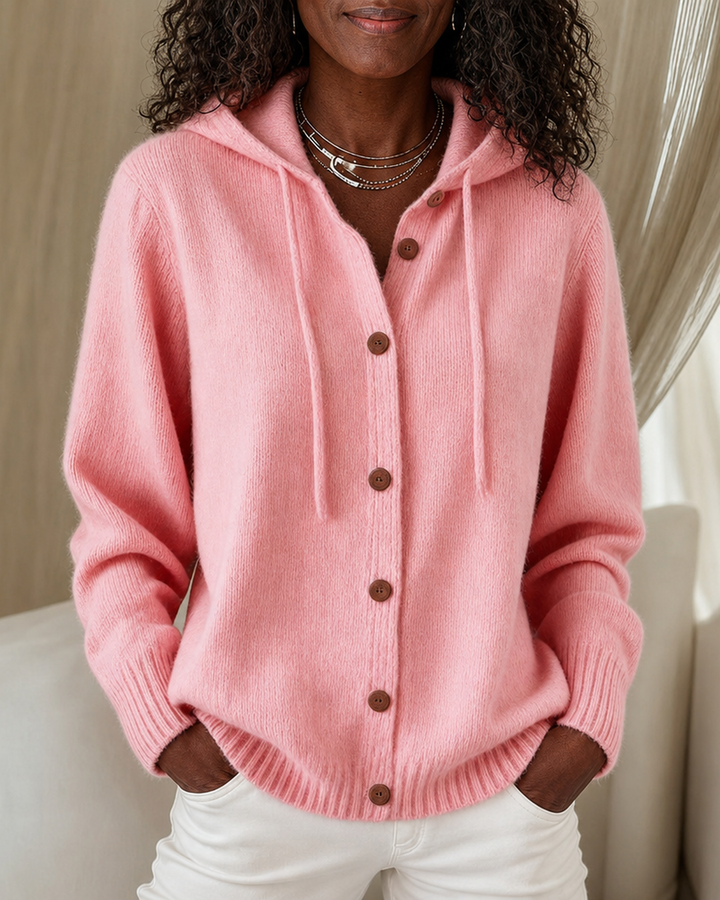 Brenda | Cozy Button Cardigan Hoodie