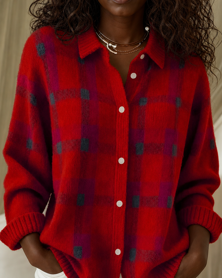 Camille | Plaid Cardigan