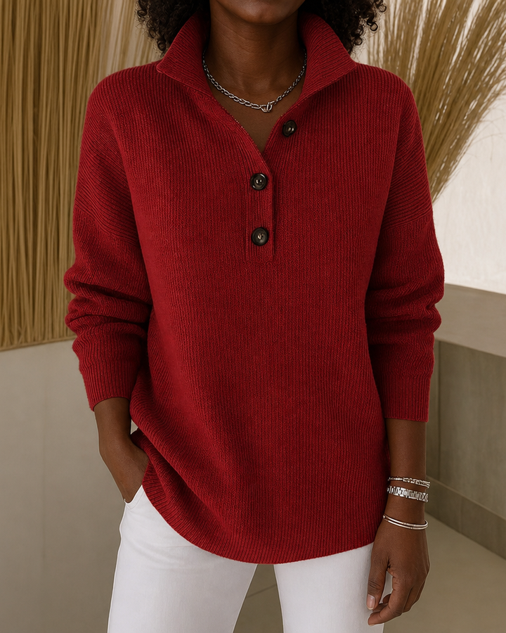Florence | V-neck Polo Sweater