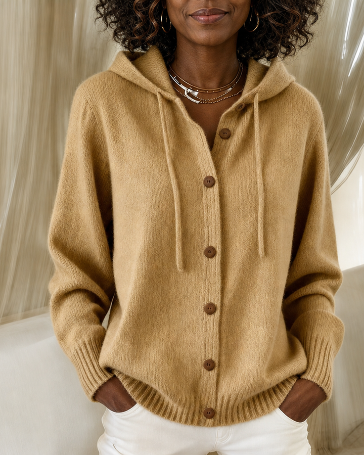 Brenda | Cozy Button Cardigan Hoodie