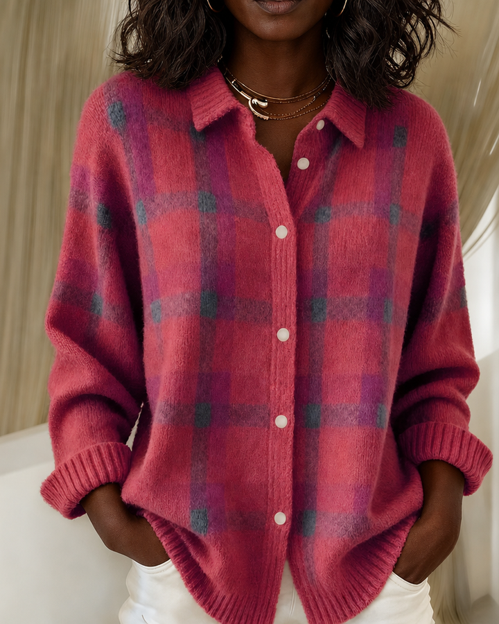 Camille | Textured Knit Button-up Cardigan