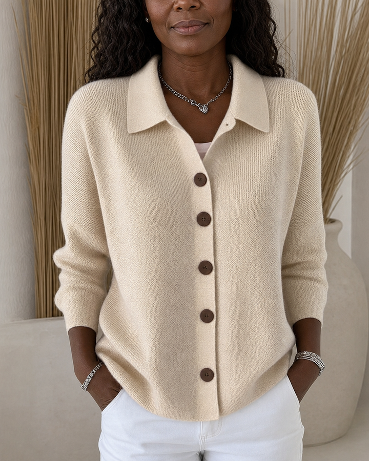 Josephine | Button-front Collared Cardigan