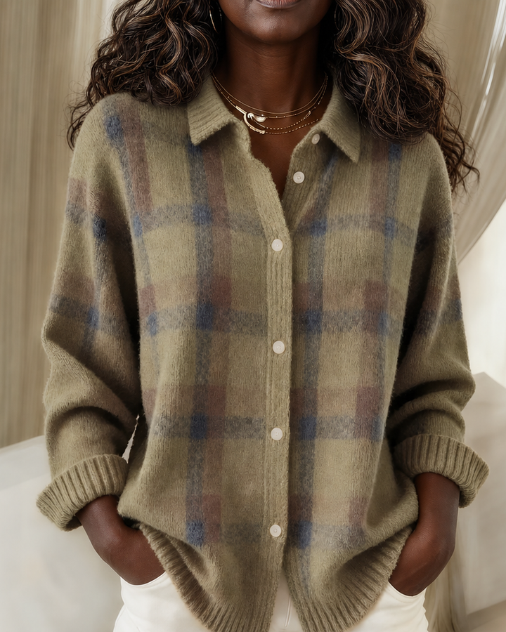 Camille | Plaid Cardigan