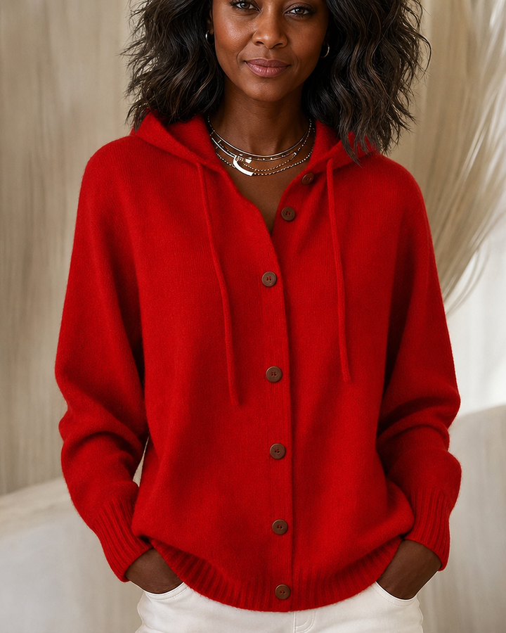 Brenda | Cozy Button Cardigan Hoodie