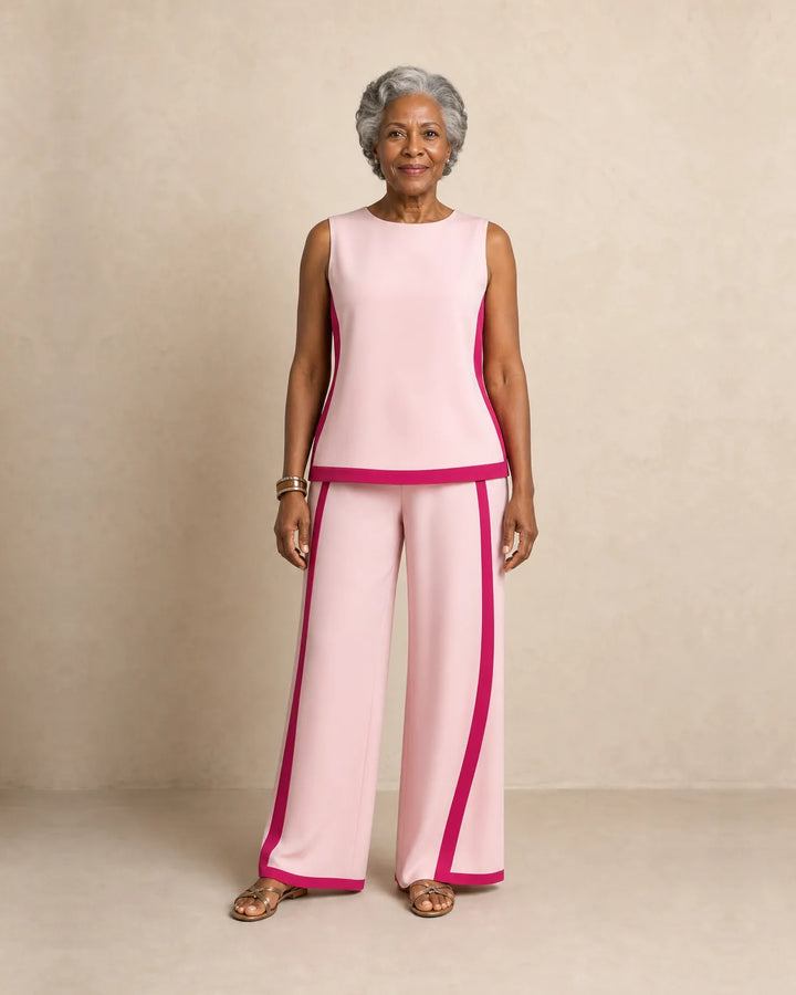 Sierra | Sleeveless Print Top & Wide-Leg Set