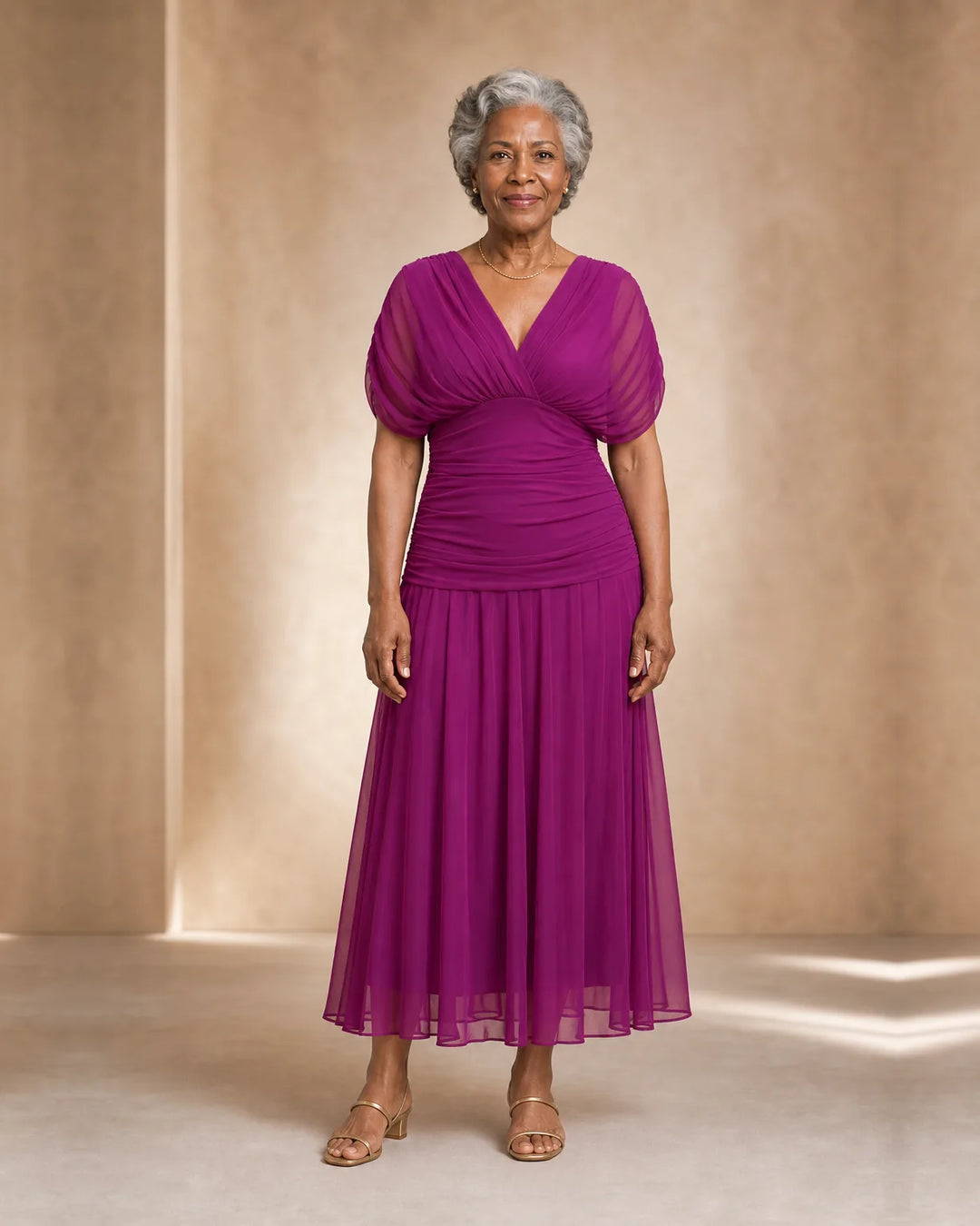Ebony | Elegant Fuchsia Dress