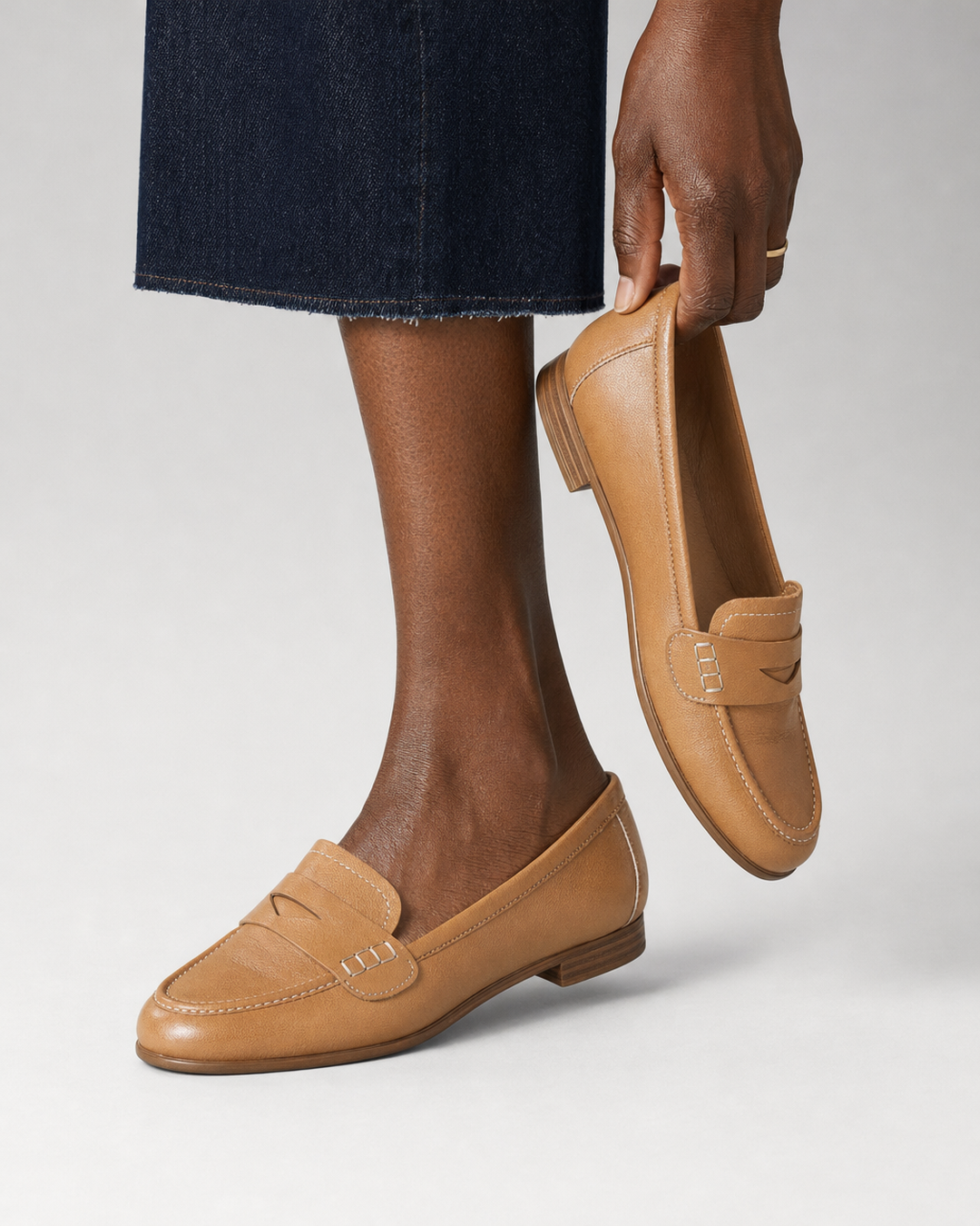 Iola | Genuine Leather Loafers - Brown