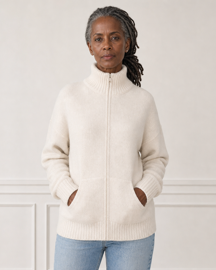 Gebreid | vest met rits