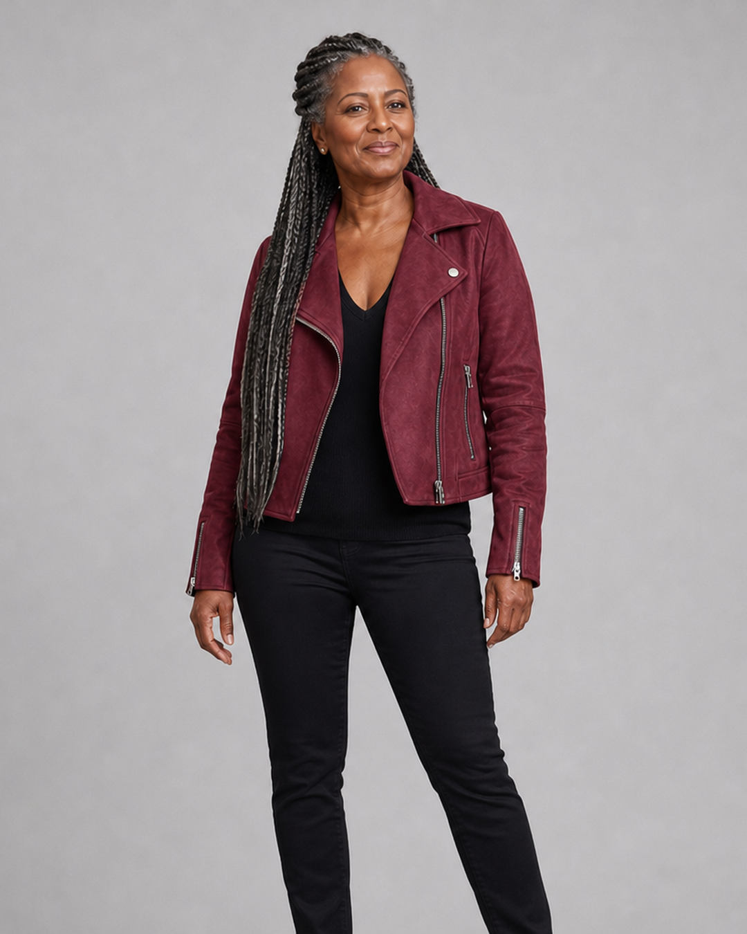 Giselle | Zip-Up Moto Jacket