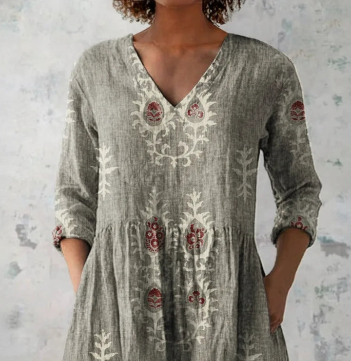 Imani | Long Blouse with V-Neck
