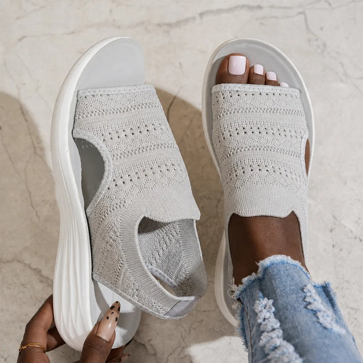 Nyla | Knit Platform Sandals