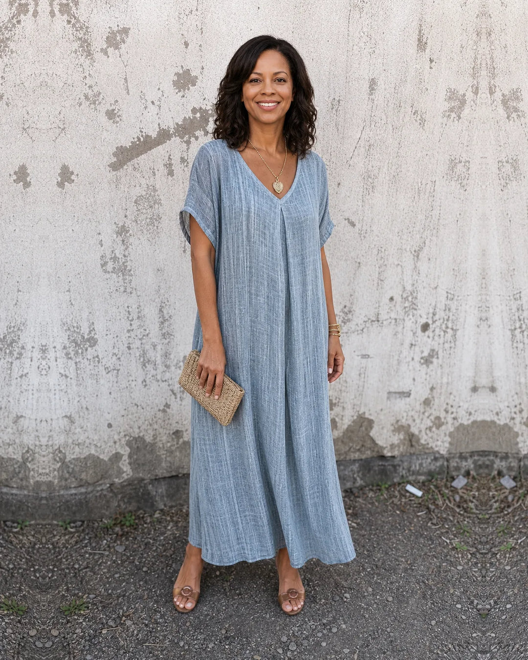Imani | Loose-Fit V-Neck Dress