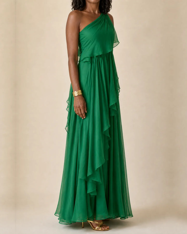 Ela | Cascading Ruffle Maxi Dress