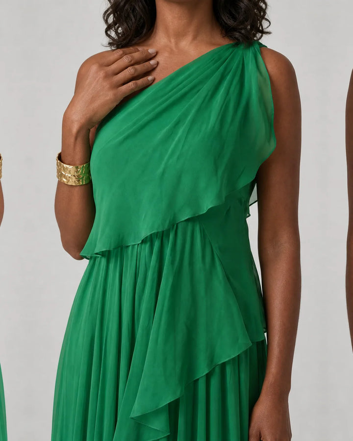Ela | Cascading Ruffle Maxi Dress